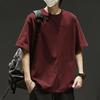 Summer Round Neck Top Fashionable Casual Pure Cotton Solid Color Short Sleeved Men's T-shirts