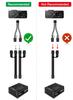 Fasgear 12VHPWR Extension Pin Male To PCIE Pin Female Sleeved Extension 16AWG GPU Cable Compatible with GeForce RTX 4090 PCI-e 5.0 Cable, 30cm/1ft