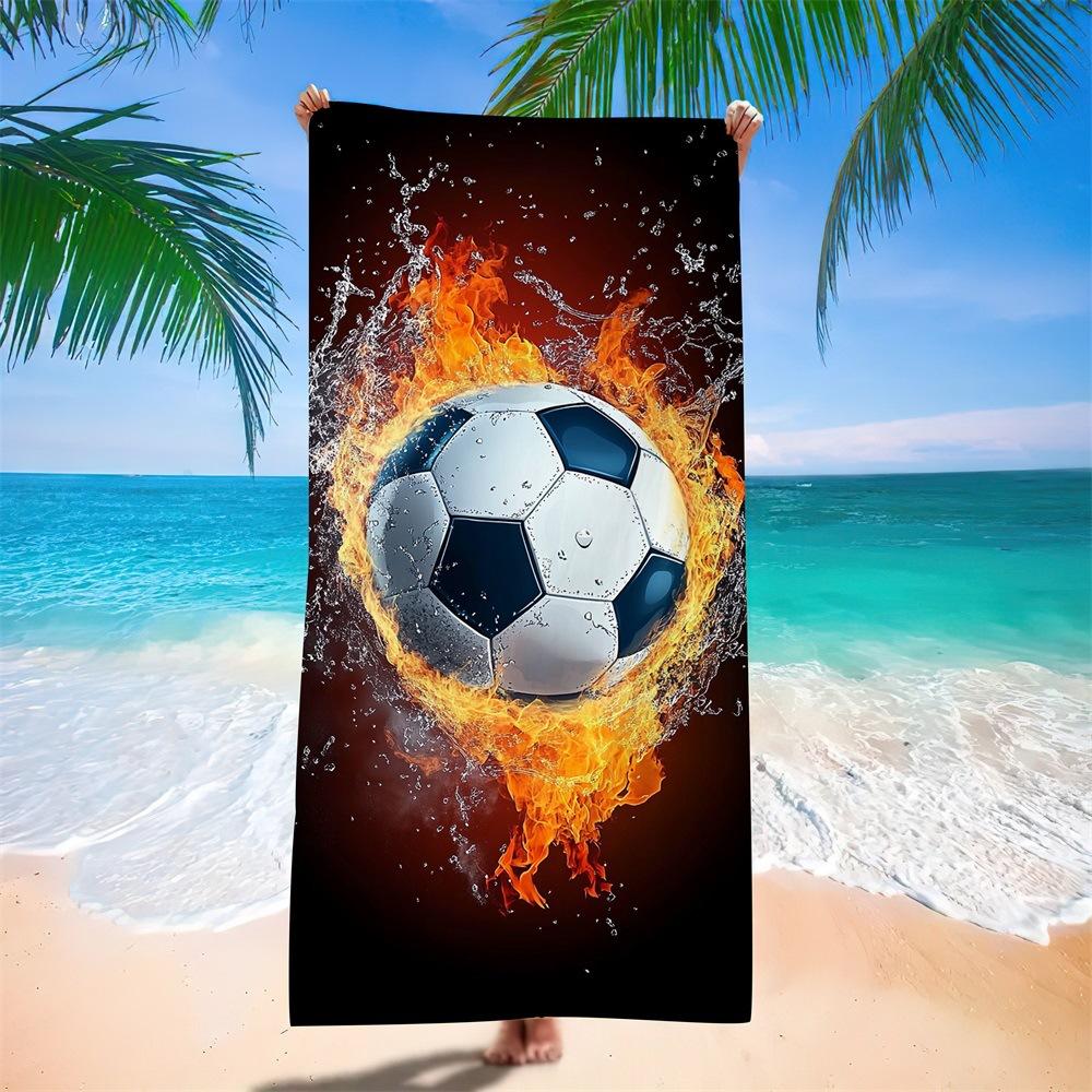 Wasserabsorbierendes Tragbares Fußball-Strandtuch für Erwachsene Europäisches, Amerikanisches Und Südamerikanisches Badetuch Digitale Druckerei Fabrik