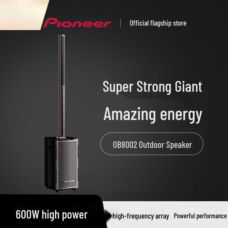 Pioneer LA-OB8002BL 600W Portable Outdoor Line Array Speaker (CN Version)