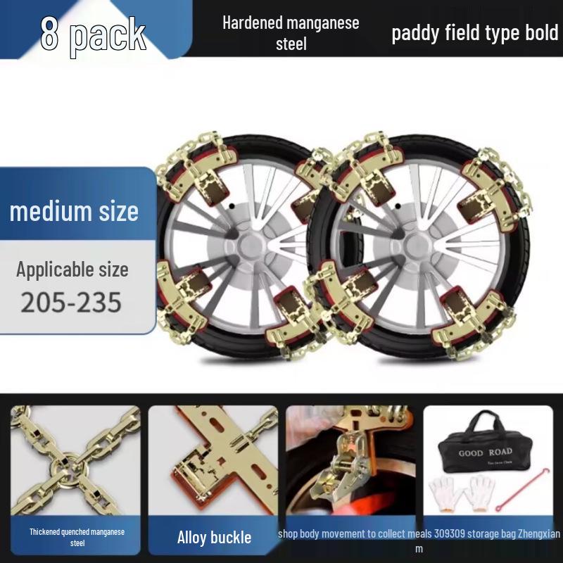 Universelle Anti-Rutsch-Schneeketten für Limousinen, SUVs und Geländewagen