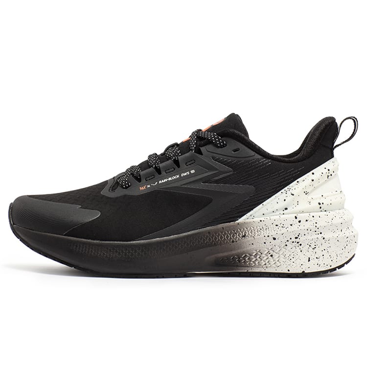 361 Rain Screen Low top Running Shoes Men's Obsidian Black/Fluorescent Red Orange 572342228-11