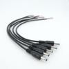 15pcs 0.3m MALE 3.5mm x 1.35mm RIGHT ANGLE STRAIGHT 26awg 90° DC Plug power supply connector cable Cord Tinned Ends DIY REPAIR