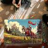 Mittelalterlicher Ritterburg Spielmatte Mauspade Spielmatte 24"X14" MTG TCG Schreibtischmatte für Arbeit Spiel PC Laptop Teppich Teppich Mauspade