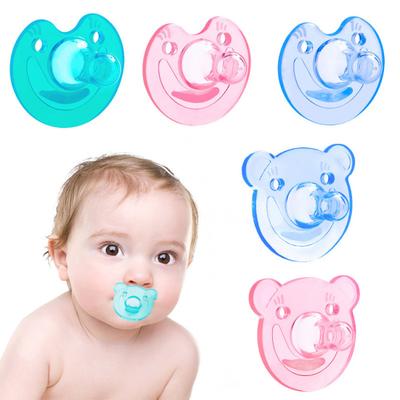 Cartoon Bär lächelndes Gesicht Schnuller Schnuller Silikon Neugeborenes Baby Schnuller Nippel