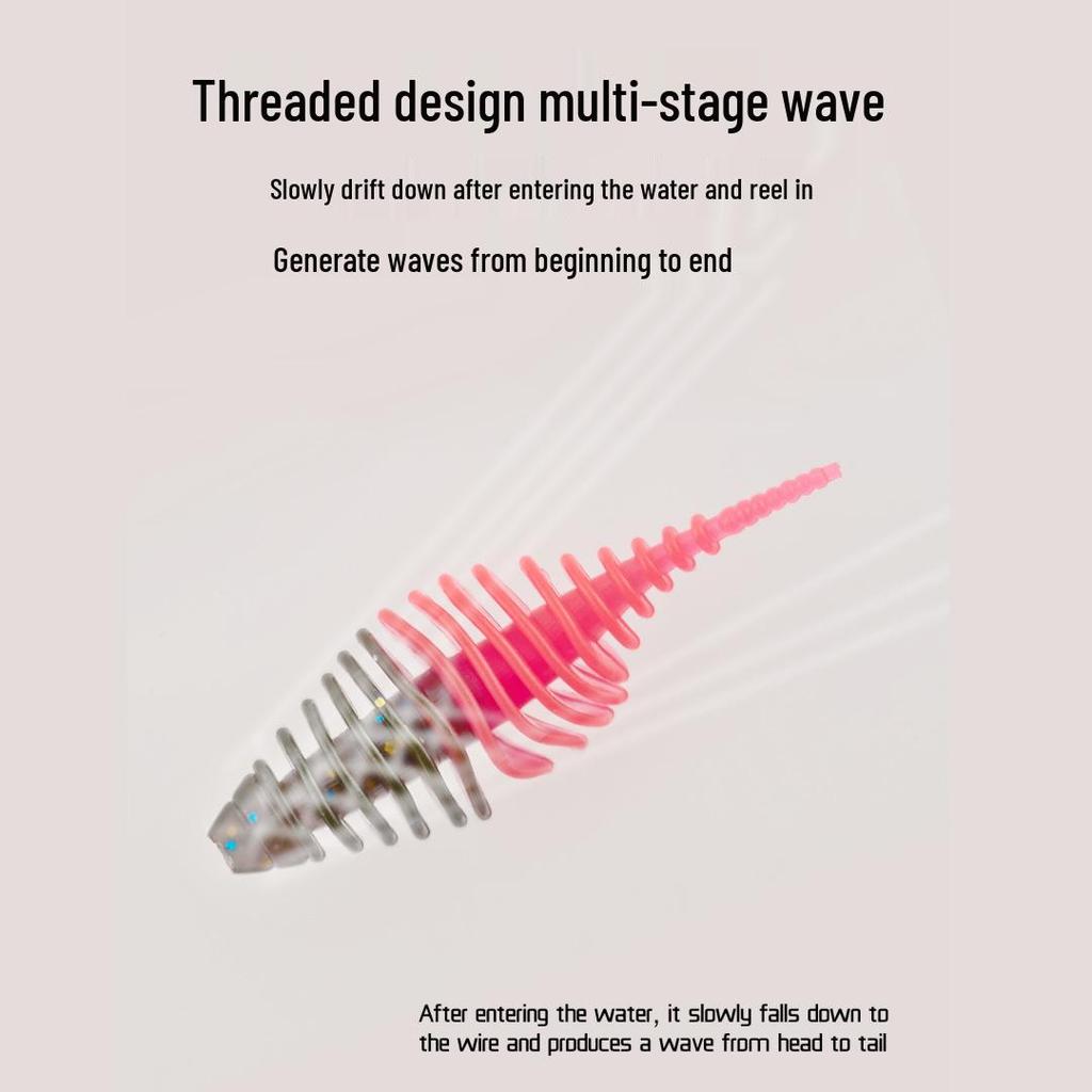 Miękka przynęta typu Grub z haczykiem - Texas Rig i Haczyk Jigowy, Idealna do łowienia przy dnie