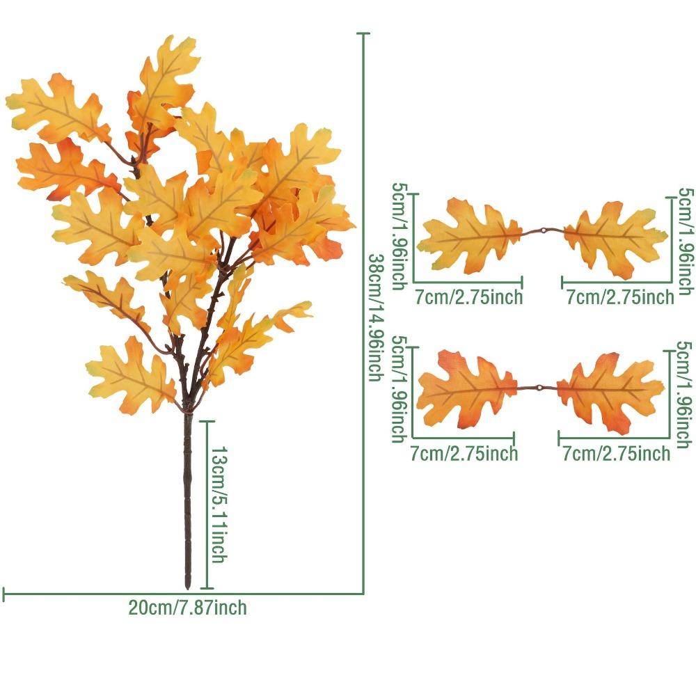 2PCS Maple Leaf Shape Artificial Maple Leaf Fabric Maple Leaf Bouquet for Thanksgiving