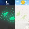 Green Luminous Cartoon Dinosaur Wall Sticker Glow In The Dark Self-Adhesive Decal for Kids Room Home Decor