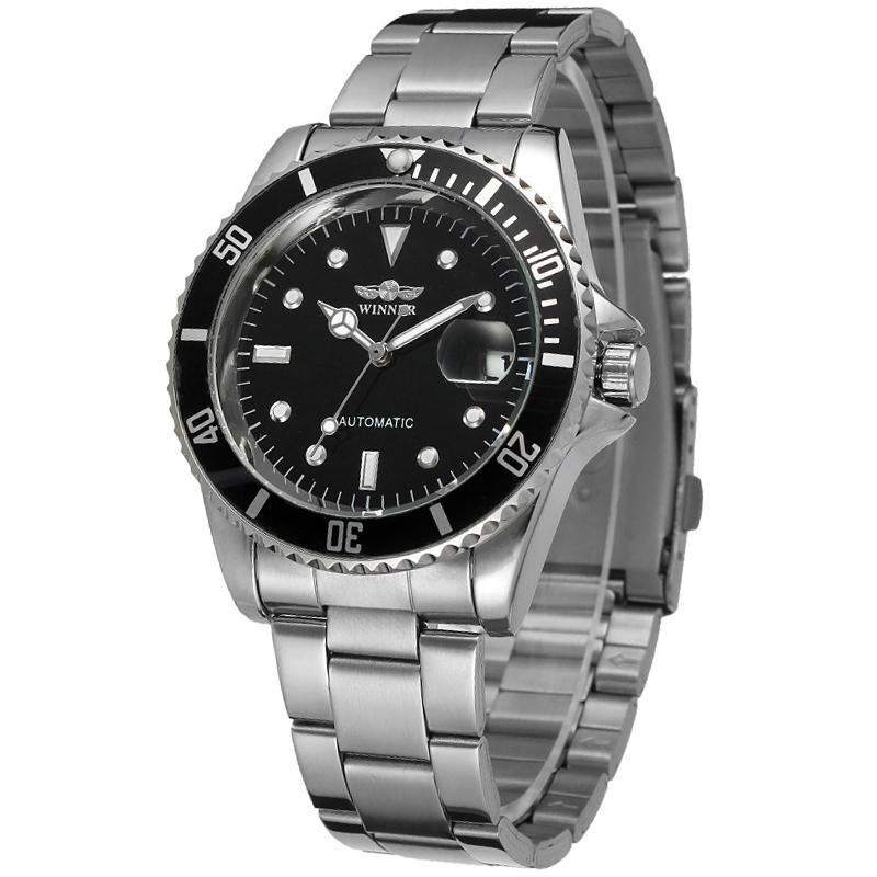 Winner Automatische Mechanische Herrenuhr Top Marke Luxus Drehbare Lünette Timer Leuchtendes Zifferblatt Datumsanzeige Männliche Klassische Armbanduhr