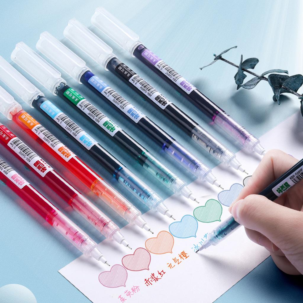Rollerball Pen Ink Straight Liquid Gels Pen Roller Pen 0.5mm Ink Ballpoint Pens