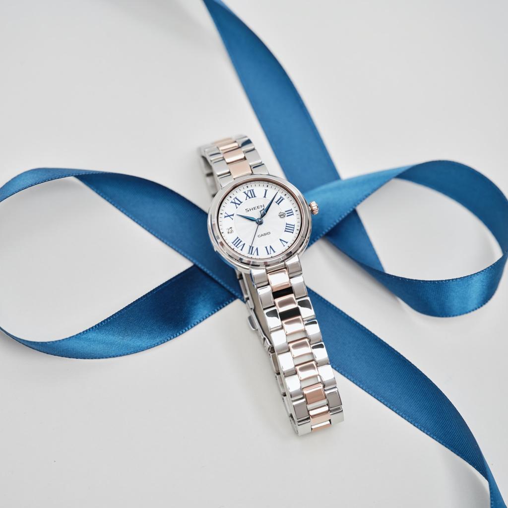 Casio Sheen Women's Stainless Steel 50M Water Resistant Analog Quartz Watch SHE-4561SPG-7A