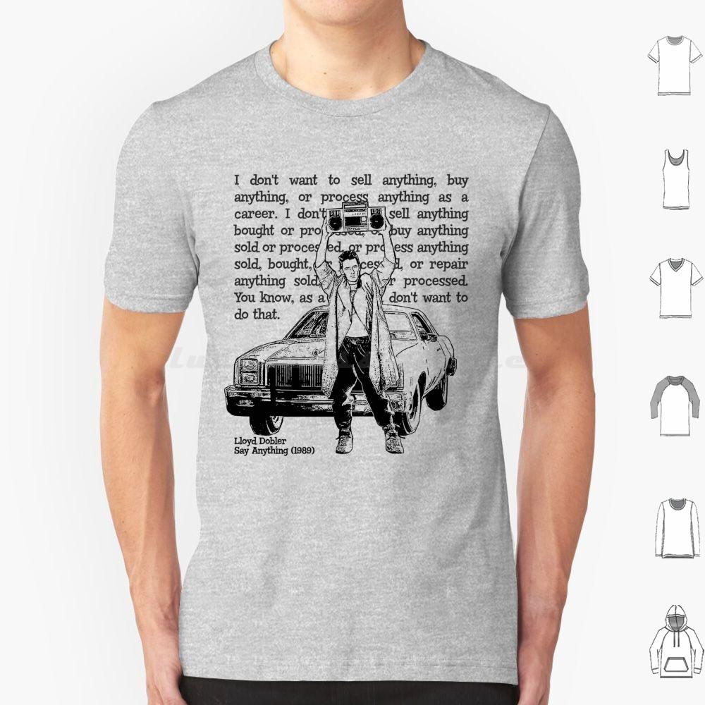 

Say Anything Drawing Quote T Shirt Cotton Men Women DIY Print Say Anything1989 80s Movies Boombox Comedy Eighties John Cusack S