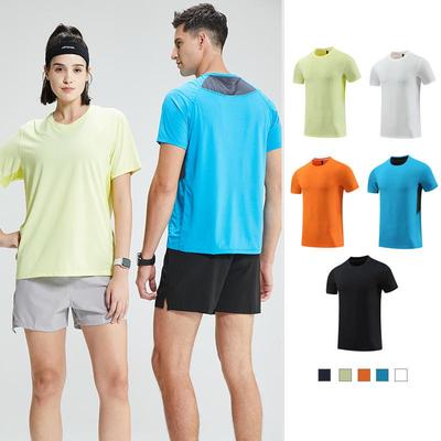 Men's Quick-Dry Breathable Crew Neck Short-Sleeve T-Shirt for Running and Outdoor Activities