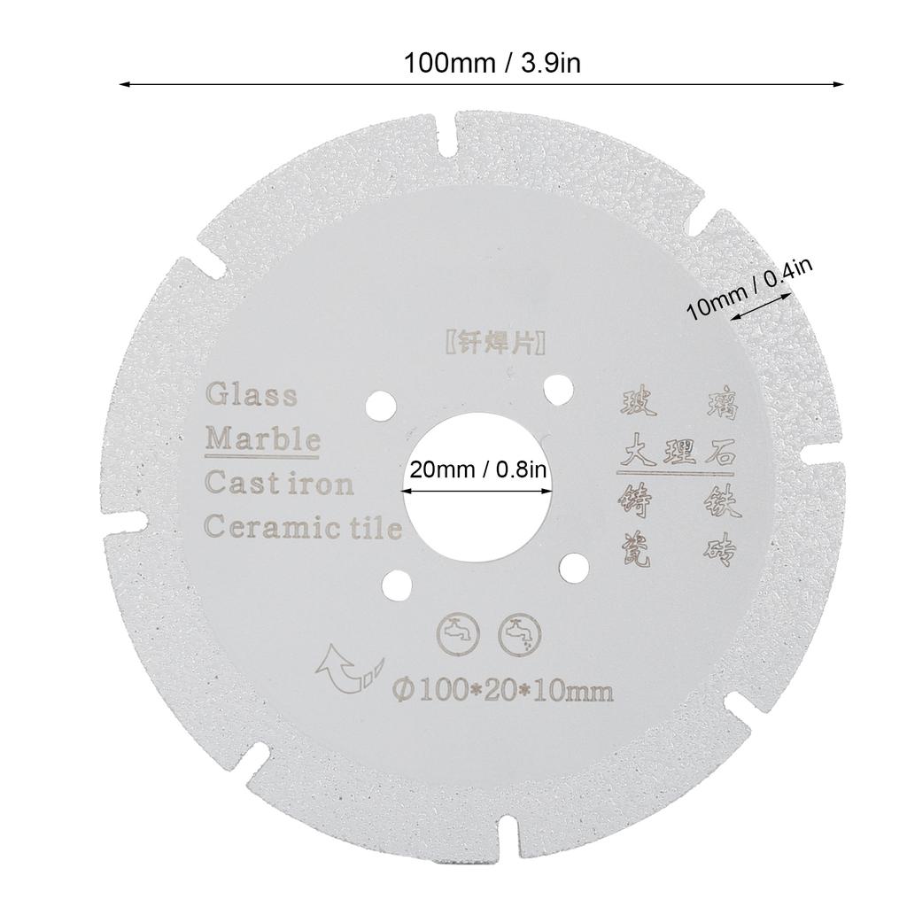 Brazed Saw Blade Marble Cutting Disc Polishing Grinding Wheel Hardware Tools Silver