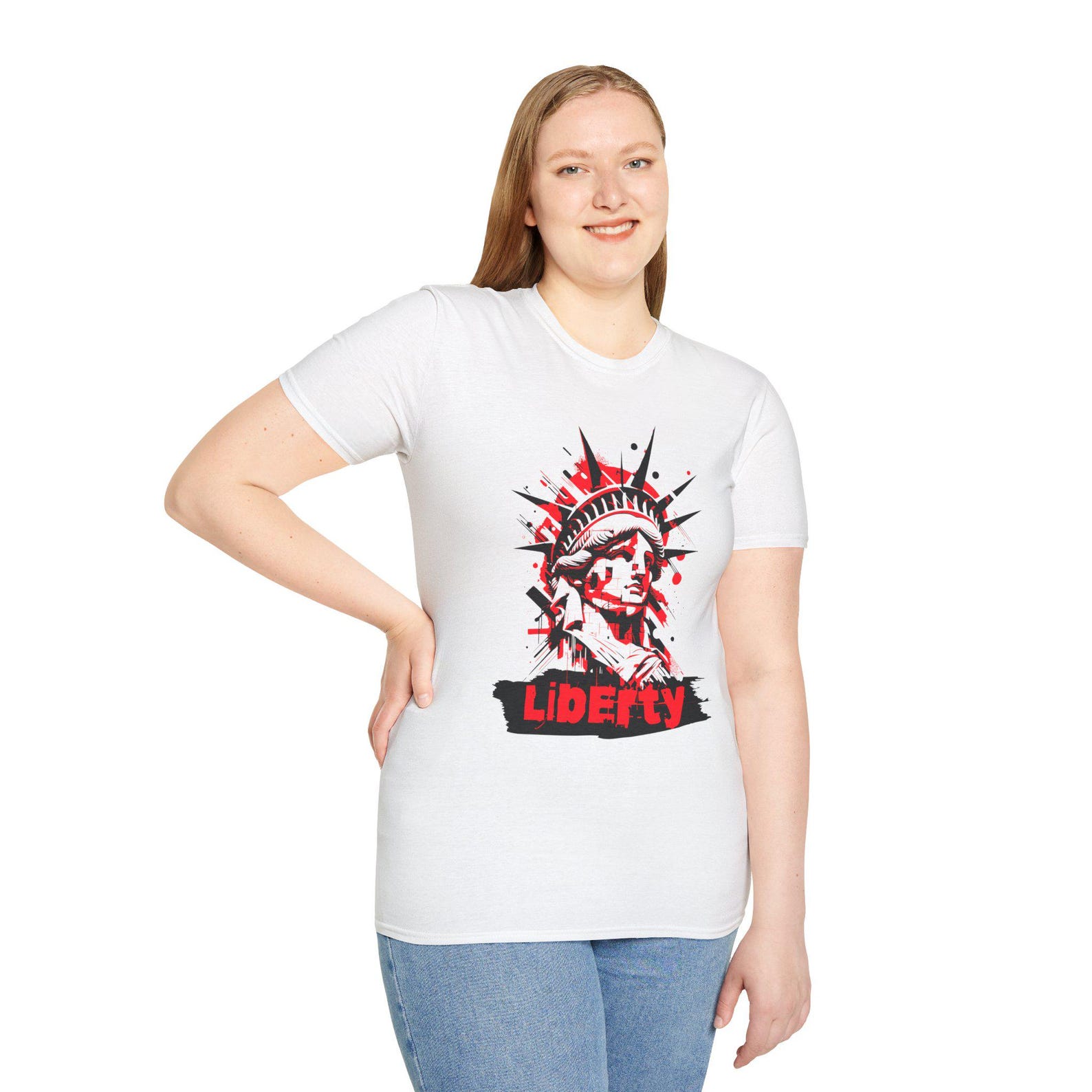 Liberty Statue graphic tee T-Shirt L