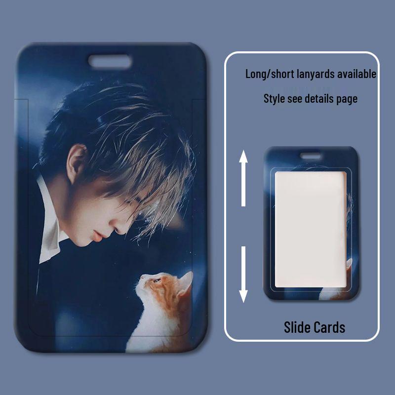 Xue Zhiqian Sliding Plastic Card Holder: Student ID, Meal Card, Name Tag, Work Pass, Bus Access