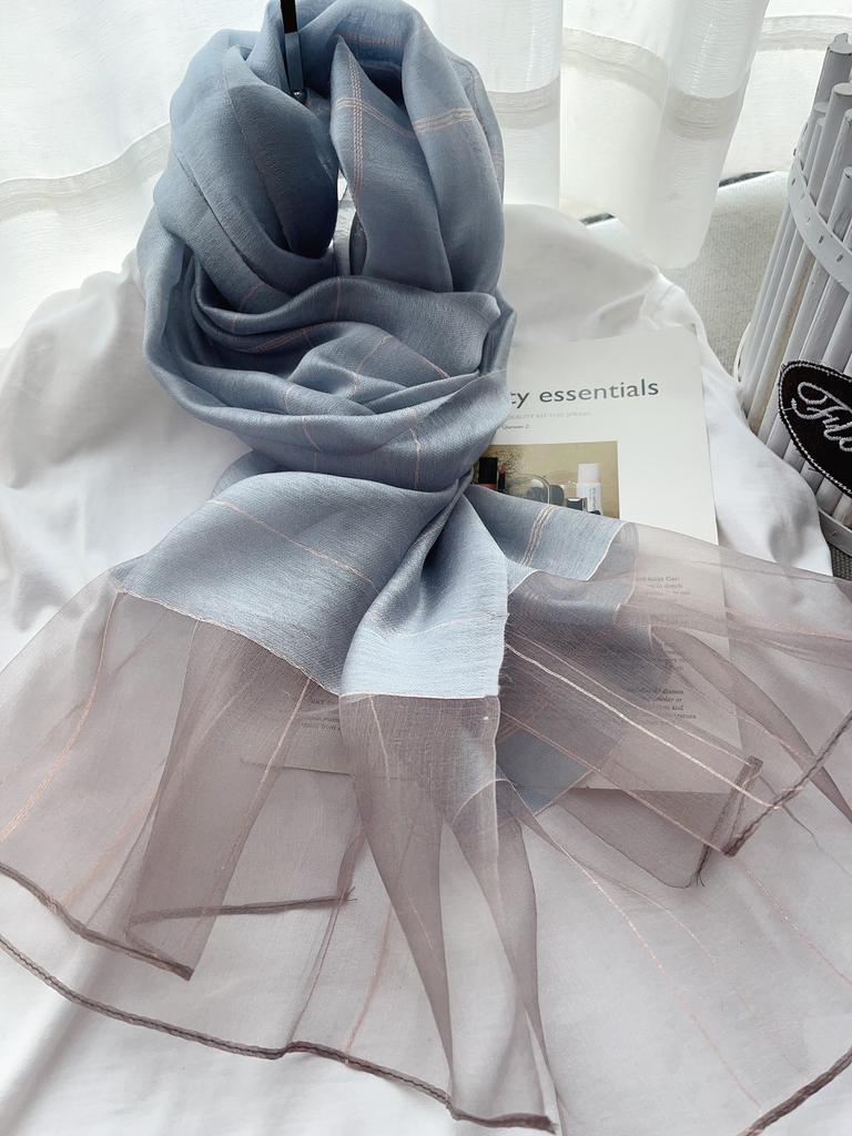 Spring And Autumn Mulberry Silk Celebrity Long Silk Scarf Simple Temperament Mom Versatile Scarf Clothing Matching