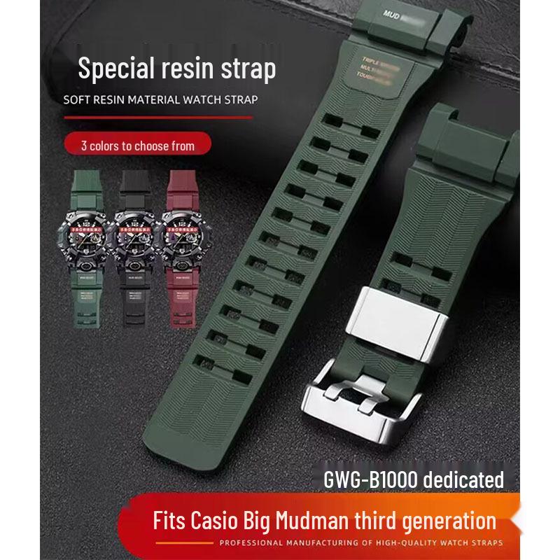 Compatible Replacement Resin Strap for Casio G-Shock GWG-B1000 Mudmaster 3rd Gen Watch