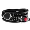 1.5m Bicycle Lock Cutting Resistant PVC Coating Flexible Cable 4 Digit Security Combination Lock for Outdoor Activities