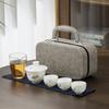 Suet jade porcelain portable travel tea set activity souvenir business company festival gift set