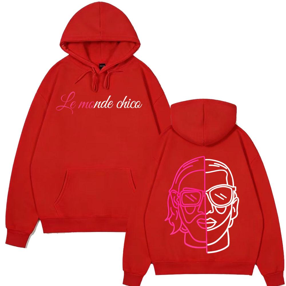 Le Monde Chico Französischer Rapper PNL Album Grafikdruck Pullover Damen Hip Hop Mode Ästhetik Langarm Locker Lässig Hoodie