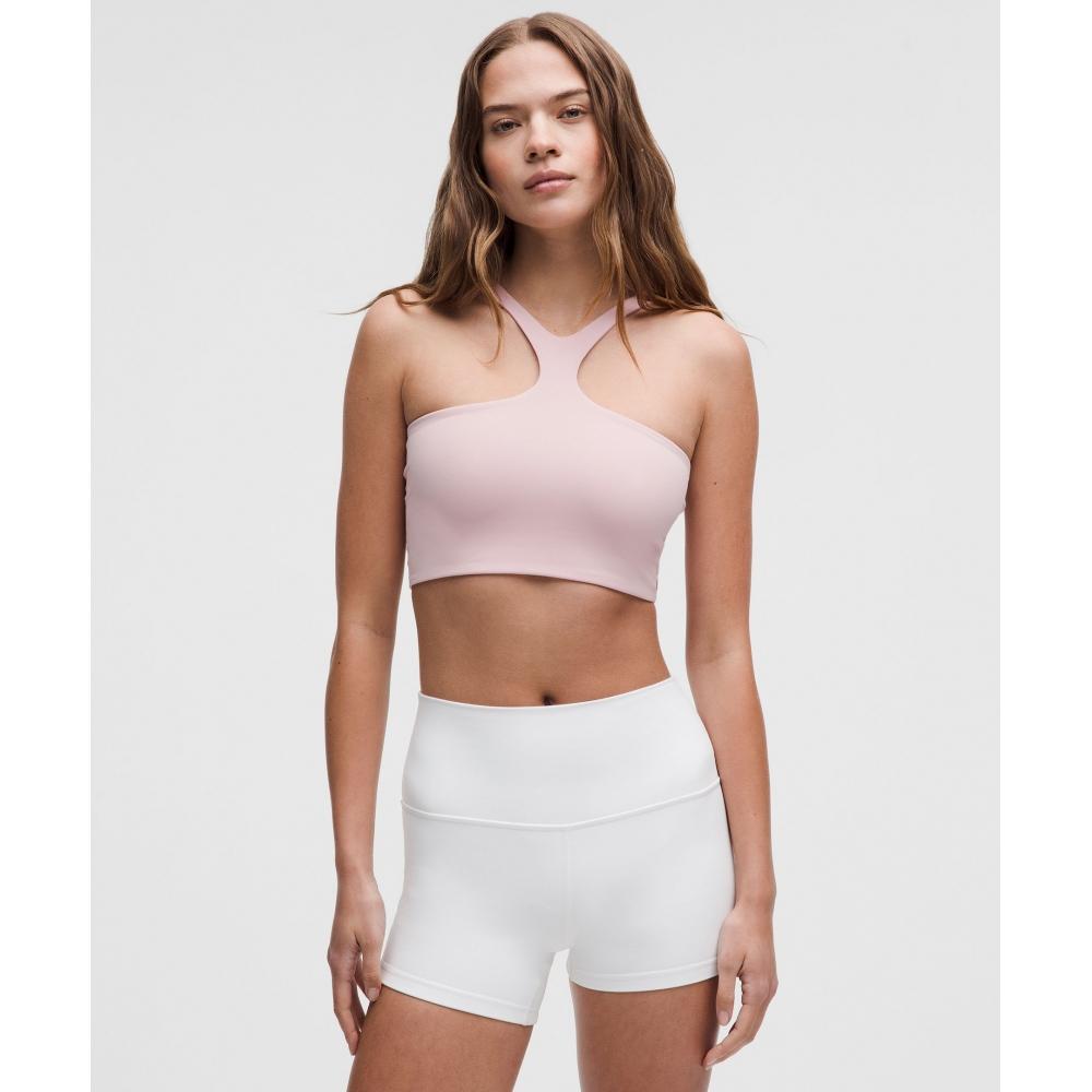 

Lululemon Bend This V And RACer BrA Light Support AC Cups Pink HAze XXS/XS