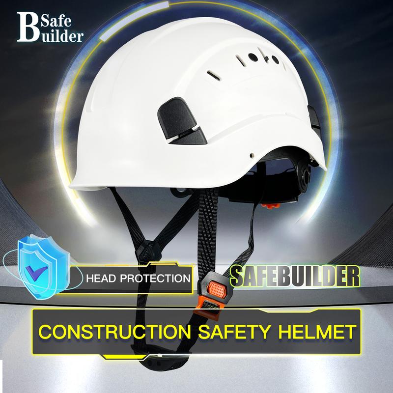 CE Work Safety Hard Hat for Engineer Slotted Ventilated Construction Safety Helmet for Men & Women Industrial Adjustable Ratchet