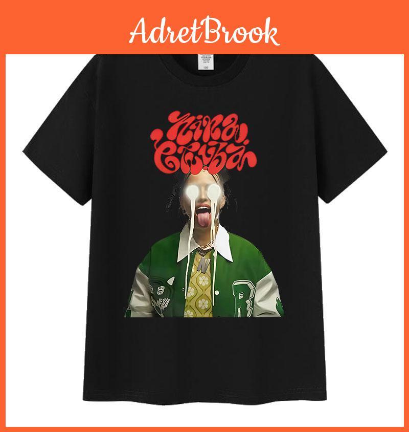 Arena Chuba 2025 Album Nina Merch T Shirt Men Women Fashion Vintage Short Sleeve Tshirts Hip Hop Oversized Cozy Cotton Tshirt
