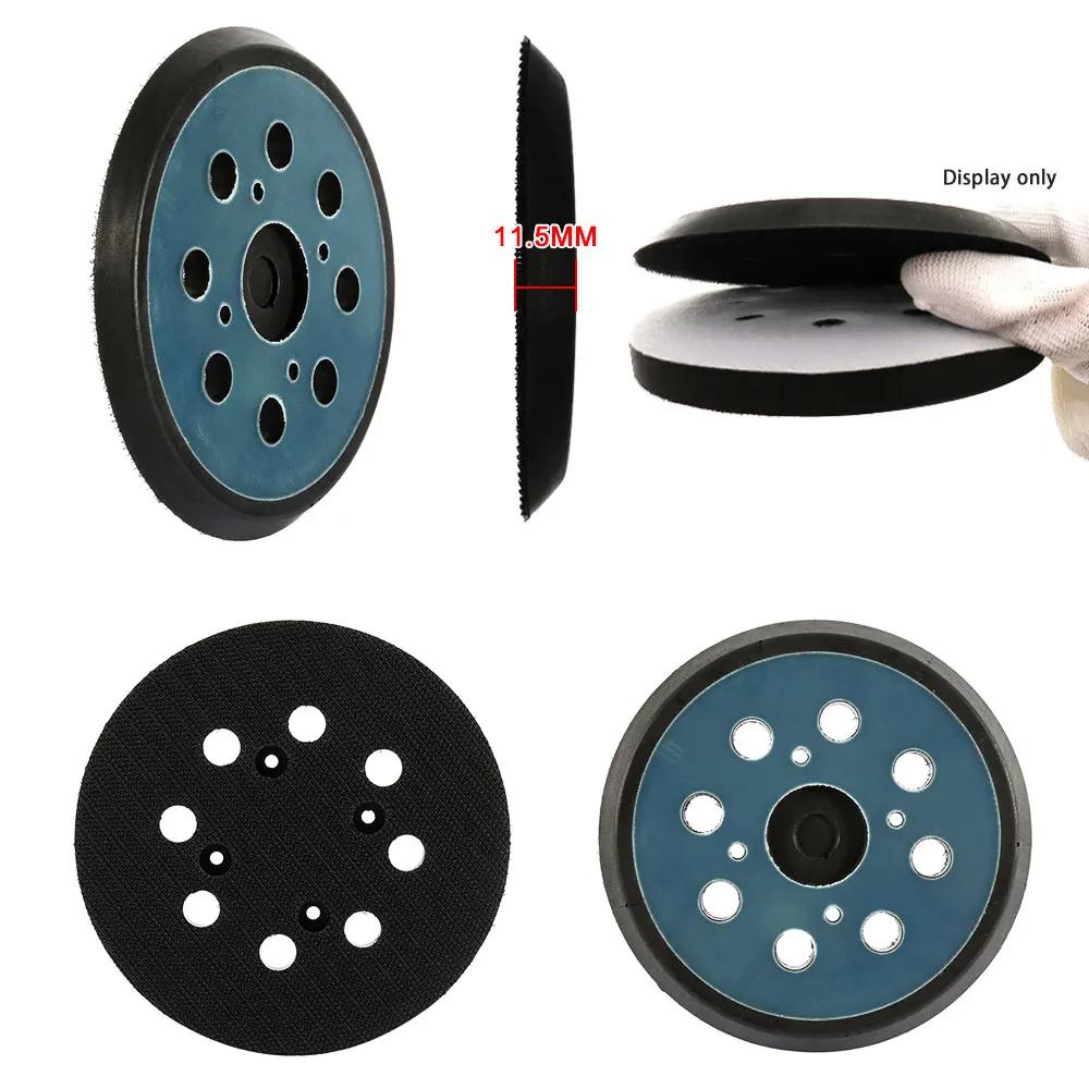5 Inch 8 Holes 125mm Hook Loop Sanding Backing Pad Electric Makita Orbital Sander Disk Discs Porter Cable Backup Stick On Pad
