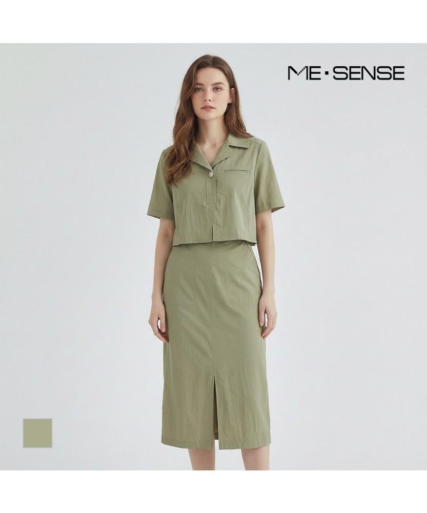 MESENSE Collared Short Sleeve Dress_Mb45Opp112Z