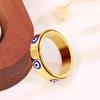 Evil Eye Anxiety Rings for Women GoldPlating Stainless Steel Spinner Fidget Ring Turkish Faith Protection Jewelry Luck Amulet