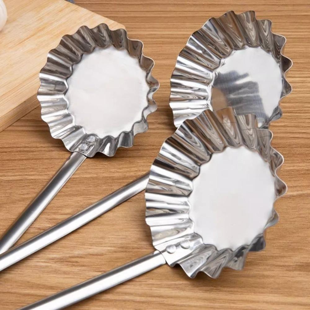 Stainless Steel Shredded Radish Fritters Mold Wooden Handle Frying Pancake Spoon Kitchen Cooking