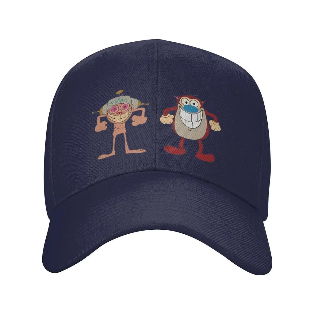 Cappellino da Baseball The Ren & Stimpy Show Cappellino Vintage da Papà Cartone Animato Per Uomo Donna Regolabile Usura Casuale