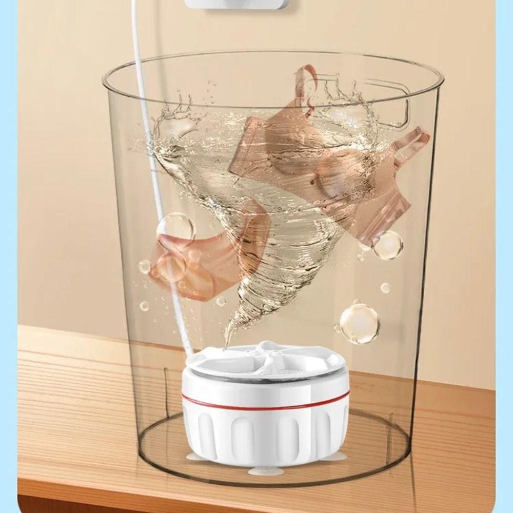 USB Mini Washing Machine Two-way Rotating Turbine Turbo Washer Travel