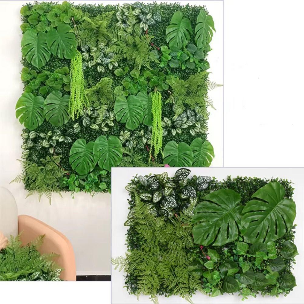 Flower Artificial Plant Wall Panel DIY Simulation Maple Plant Sheet  Home Garden Fence