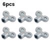 6PCS Zinc Alloy Radiator Bleed Key Wrench Set for Plumbing Heater Radiator Air Release Resistant Hand Tool Set