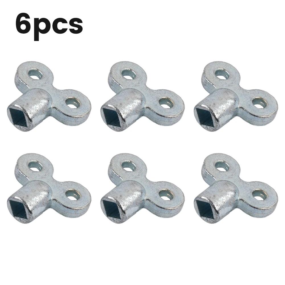 6PCS Zinc Alloy Radiator Bleed Key Wrench Set for Plumbing Heater Radiator Air Release Resistant Hand Tool Set