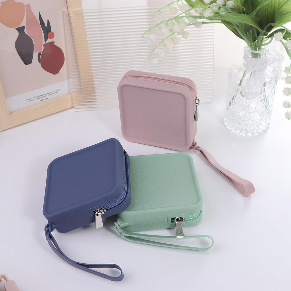Mini Small Item Bag Solid Color Silicone Square Coin Purse Cute Men
