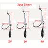 3pcs 4.5g,5.5g,7.2g Barbed Fishing Hooks with Lock Needle Lead Single Hook Crank Hook Fishing Tackle