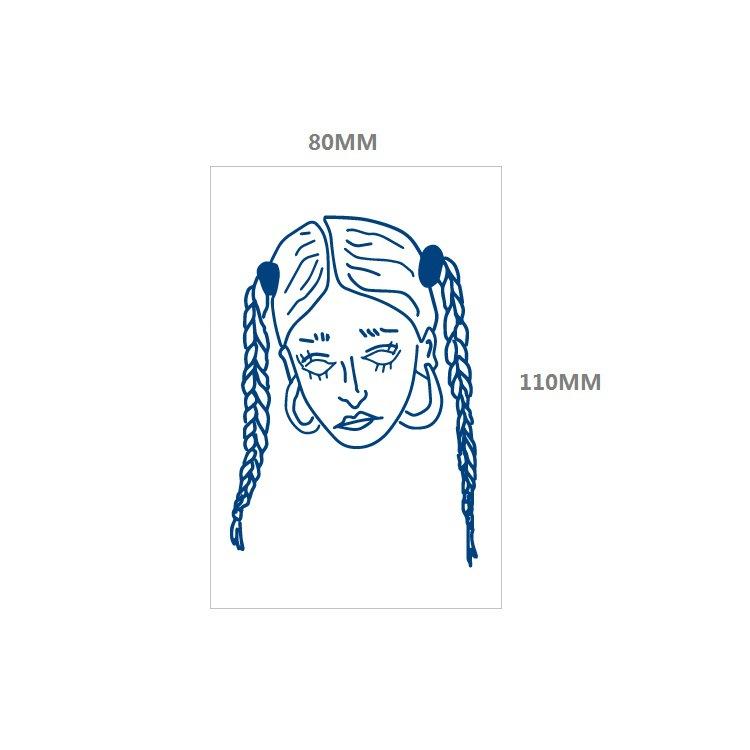 Emmy Lines Princess Small Pattern Herbal Gradual Change Semi-Permanent Waterproof Tattoo Sticker Simulation Tattoo Sticker