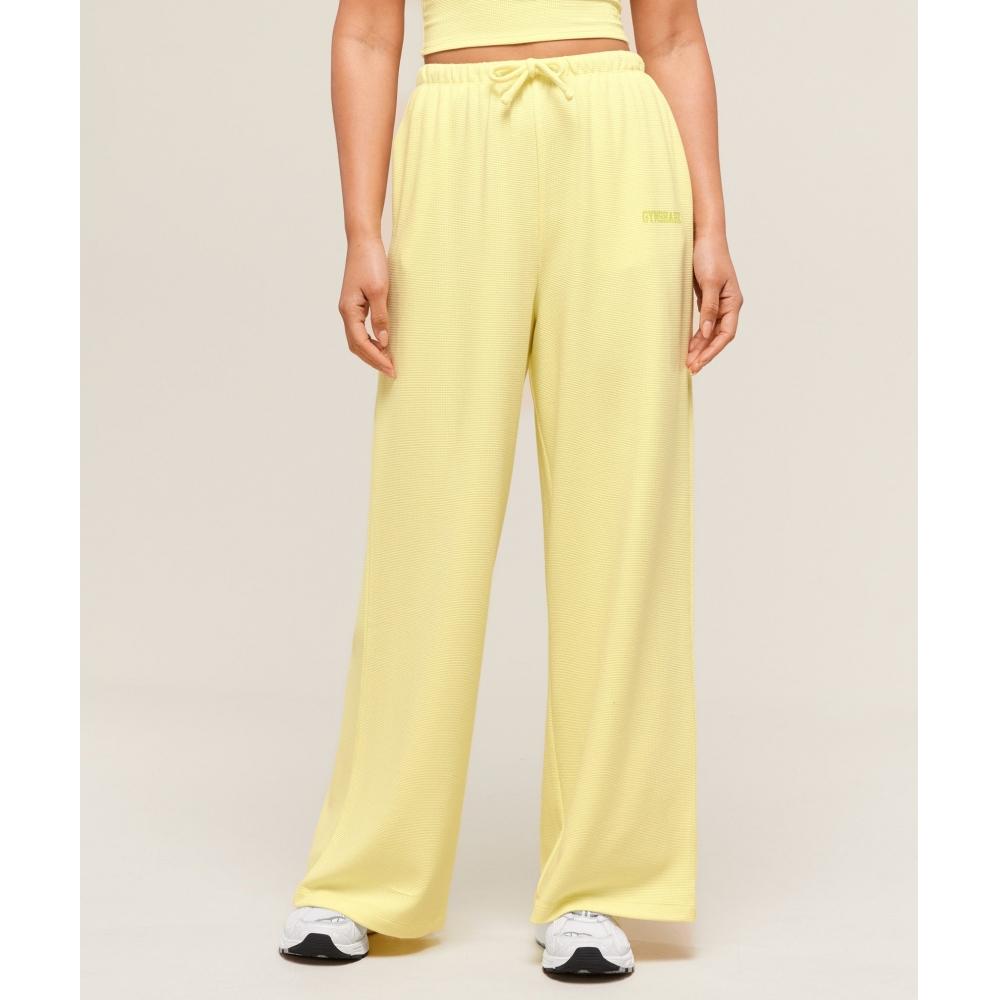 

Gymshark Waffle Wide Leg Pants Refresh Yellow B2c5q Ybss XXL