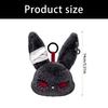 Dark Style Rabbit Plush Keychain Cute Rabbit Toy Stylish Keyrings Pendant Accessory For Bag Keys And Home Decors
