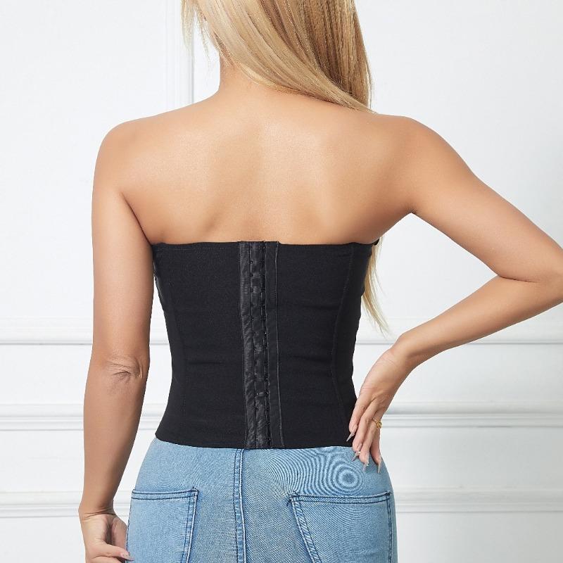 Hot Girl's Chest-wrapped Tie Pure Lust Solid Color Tube Top Sexy