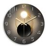 Wall Clock for Living Room Decor Kitchen Wall Clocks Battery Operated Round Glass Decorative Wall Clock Non Ticking