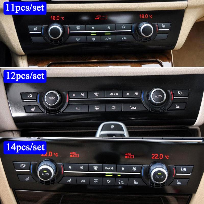 11/12/14PCS Dashboard Air Conditioning AC Heater Control Switch Button For BMW 5 6 7 Series X5 X6 F10 F18 F06 F12 F01 F02 F15