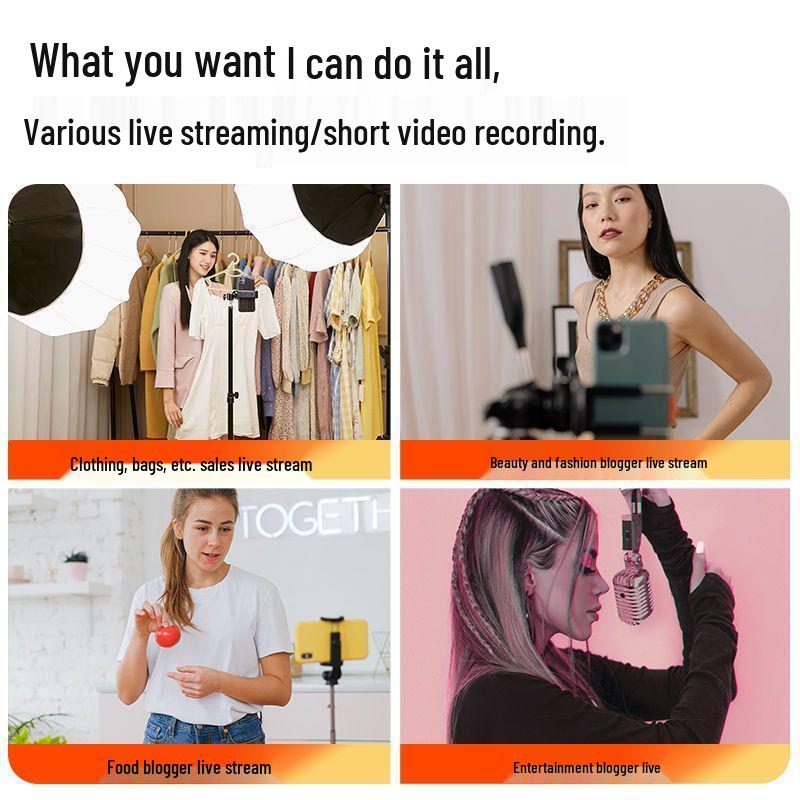 2200WS Super Bright Spherical Fill Light for Live Beauty, Photography, and Indoor Clothing Shoots