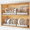Adjustable Length Kitchen Racks Organizer Expandable Pot Lid Holder Pot Lid Rack  Cooking Space