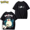 Pokemon Puffy Front and Back Printed Tshirt for Men and Women Street Style Y2K Harajuku Loose Casual Shortsleeved Top
