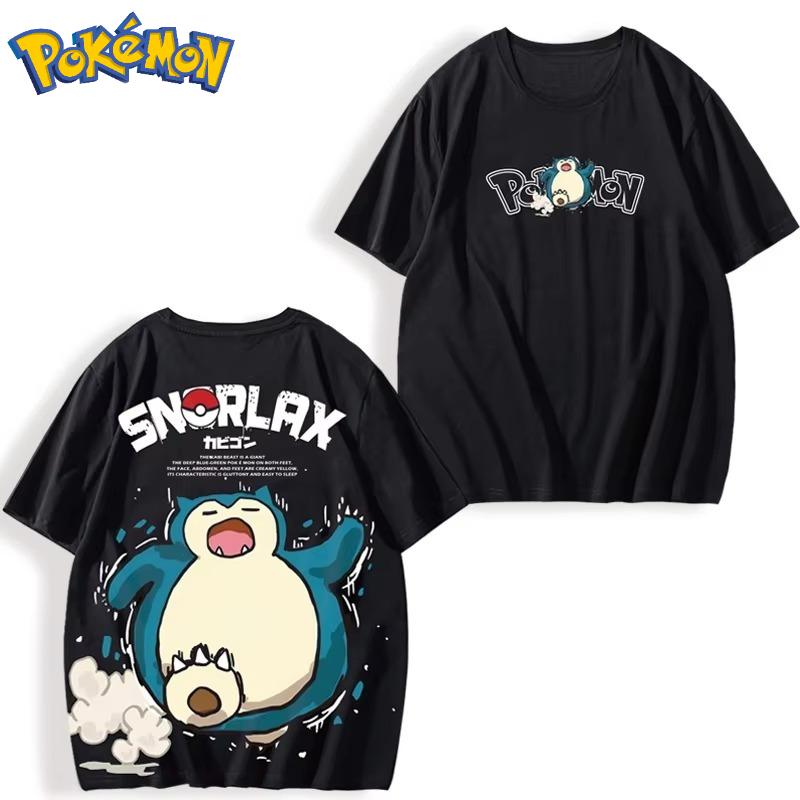 

Пухлая футболка Pokemon с принтом спереди и сзади для мужчин и женщин, уличный стиль Y2K Харадзюку, свободный повседневный топ с коротким рукавом 4XL