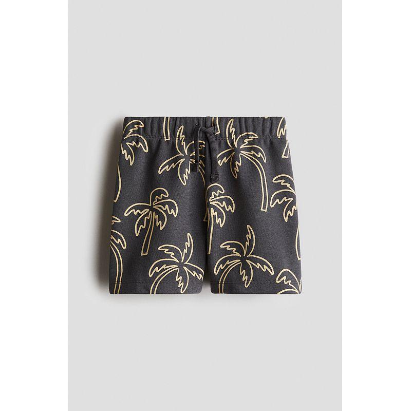 

HM Children s Clothing Boys Children and Teens Pants Summer Print Drawstring Elastic Waist Lightweight for Going out Short Sweatpants 1228402 Dark gray/Palm Trees 145/63((10-11Y))